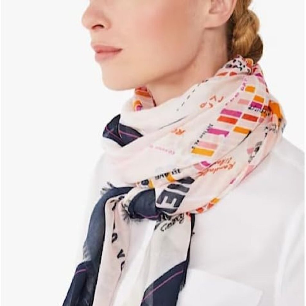 NWT kate spade Map of Manhattan Scarf - Picture 11 of 12